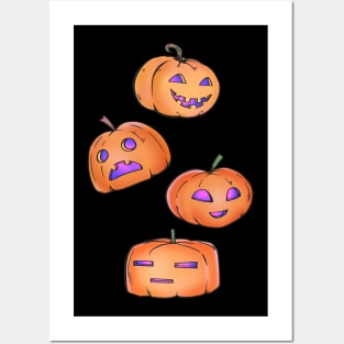 Cute Halloween Pumpkin Posters and Art